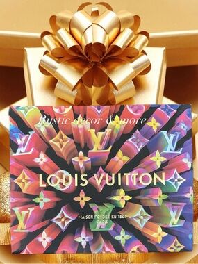 LOUIS VUITTON Authentic Paper Gift/Shopping Bag Christmas Rainbow